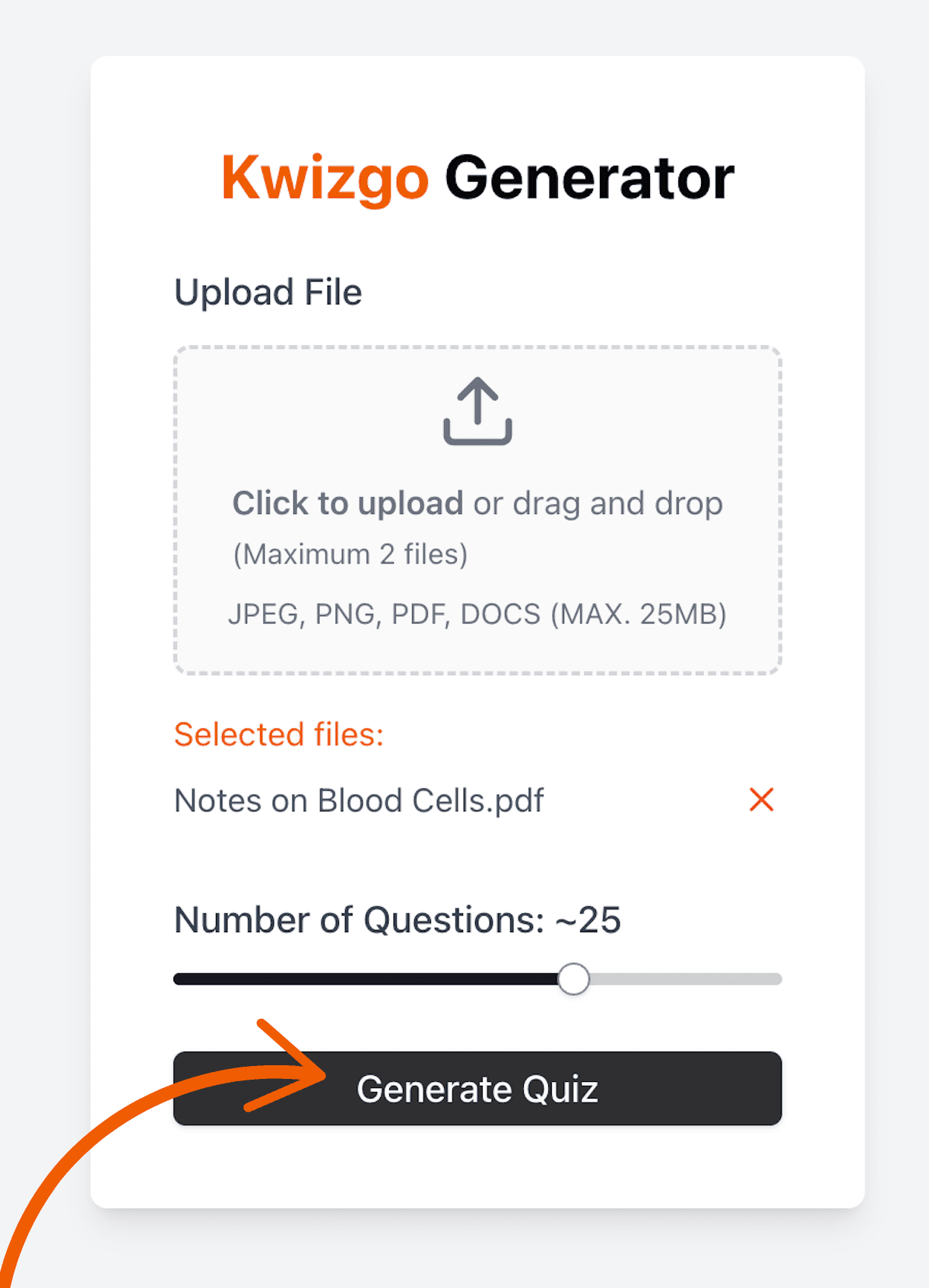 Generate quiz